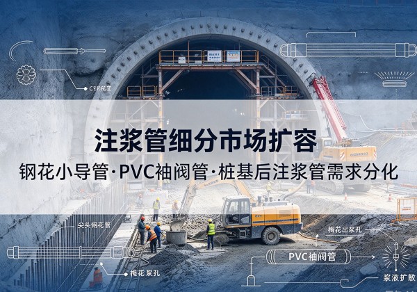 临海注浆管细分市场扩容，隧道钢花小导管、PVC 袖阀管、桩基后注浆管需求分化